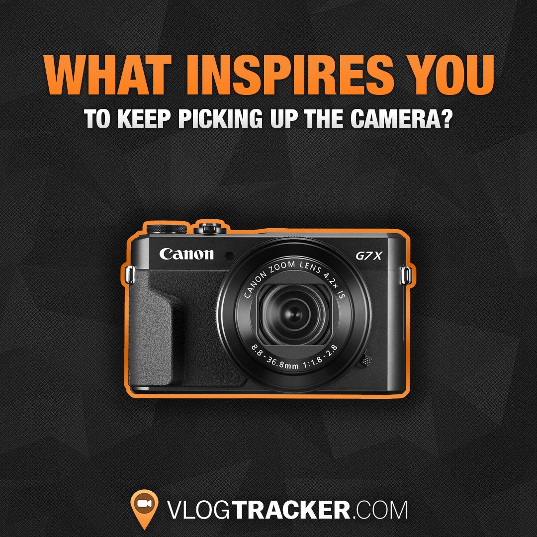What inspires you to keep picking up the camera? vlogtracker.com

#vlog #vloggers #vlogging