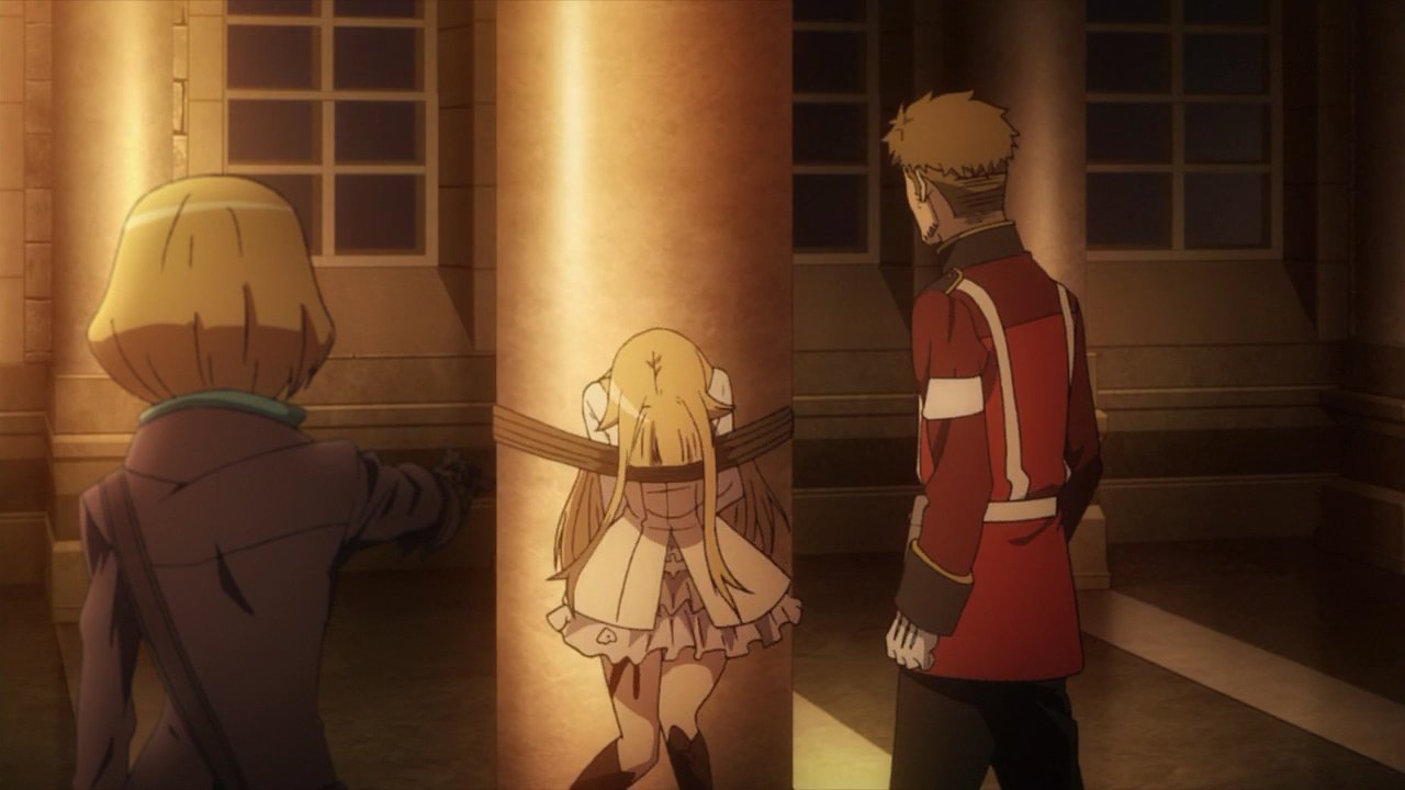 伊藤つくし プリンセス プリンシパル 12話 まごうことなき プリンセス回 高貴な女性が縄で縛られるいたぶられ図が痛々しくもあり プリンセスの気丈さが凛々しくもあり 縛ったのはゼルダだと思うが プリンセス相手に手を出すとは中々怖いもの知らず