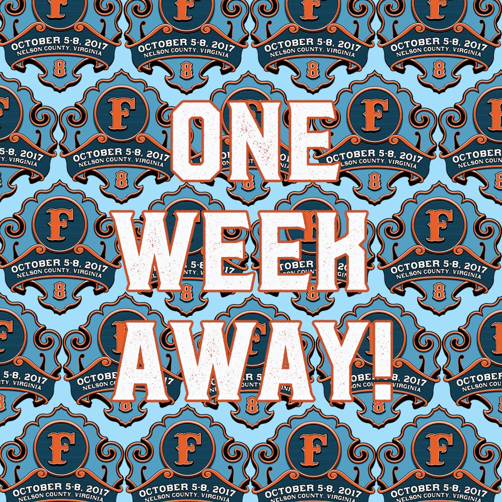 TheFesty's tweet photo. Only one week til #TheFesty! Who's ready?
#Festy8 #TheFestyExperience #NelsonCounty #InfinityDowns #musicfestival #bluegrass https://t.co/4SKhzVs1lE