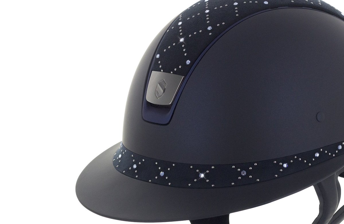 samshieldglobal's tweet photo. Now available on Miss Shield helmets: the Lozenge Swarovski and Flower Swarovski frontal bands! #swarovski #missshield #mysamshield https://t.co/zhbo03x1vt