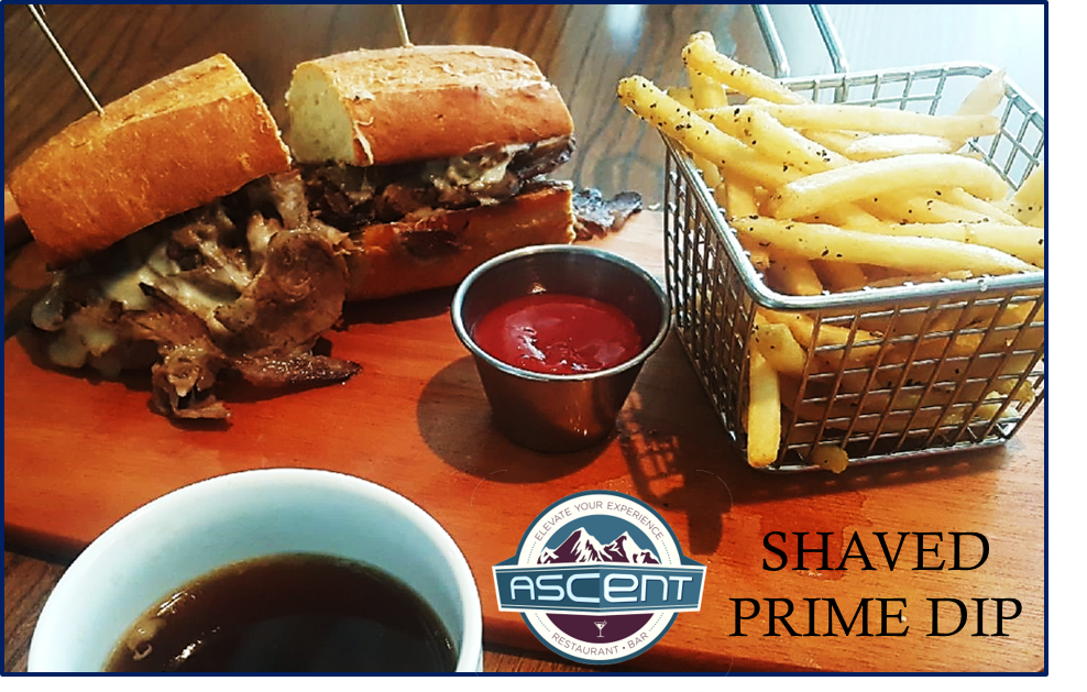 CoSprgsMarriott's tweet photo. Shaved Prime Dip sandwich served with a fries or a side salad. Lots of new dishes for lunch.#AscentRestBar #newmenu #CoSpringsMarriott https://t.co/KqtinauPef