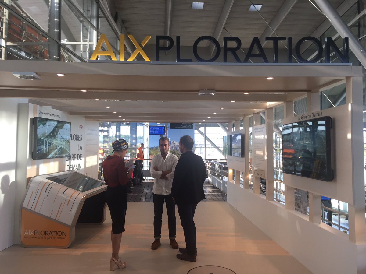Gometmedia's tweet image. [Direct] @thecampProvence affiche la couleur dès la gare TGV #Aixploration #JourJ #Aixmaville Go !