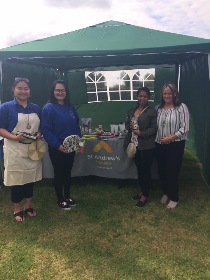 HelpStAndrews's tweet photo. EVENT | Smiles all round for the winners on our tombola at the #GCMES gala day held @WalthamWindmill. #charity #fundraising https://t.co/g4GEwa1hdP