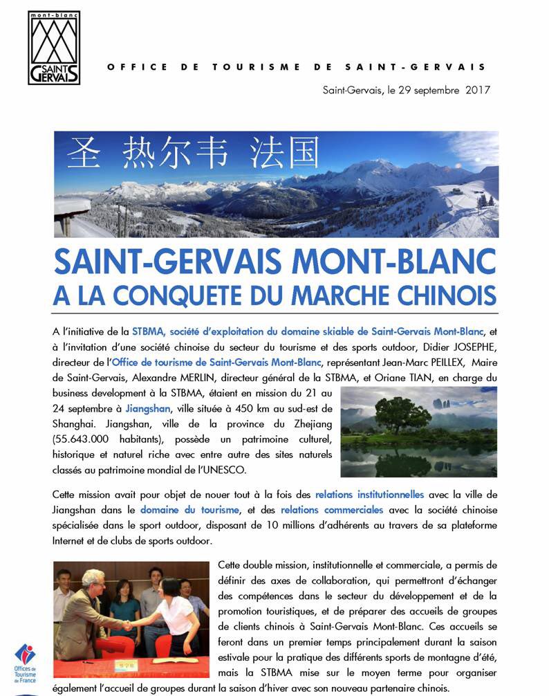 Saint_Gervais's tweet photo. Mission #Chine avec la #STBMA domaine skiable de #SaintGervais #MontBlanc perspectives partenariat institutionnel & commercial Accord signé! https://t.co/vlvsstyd29
