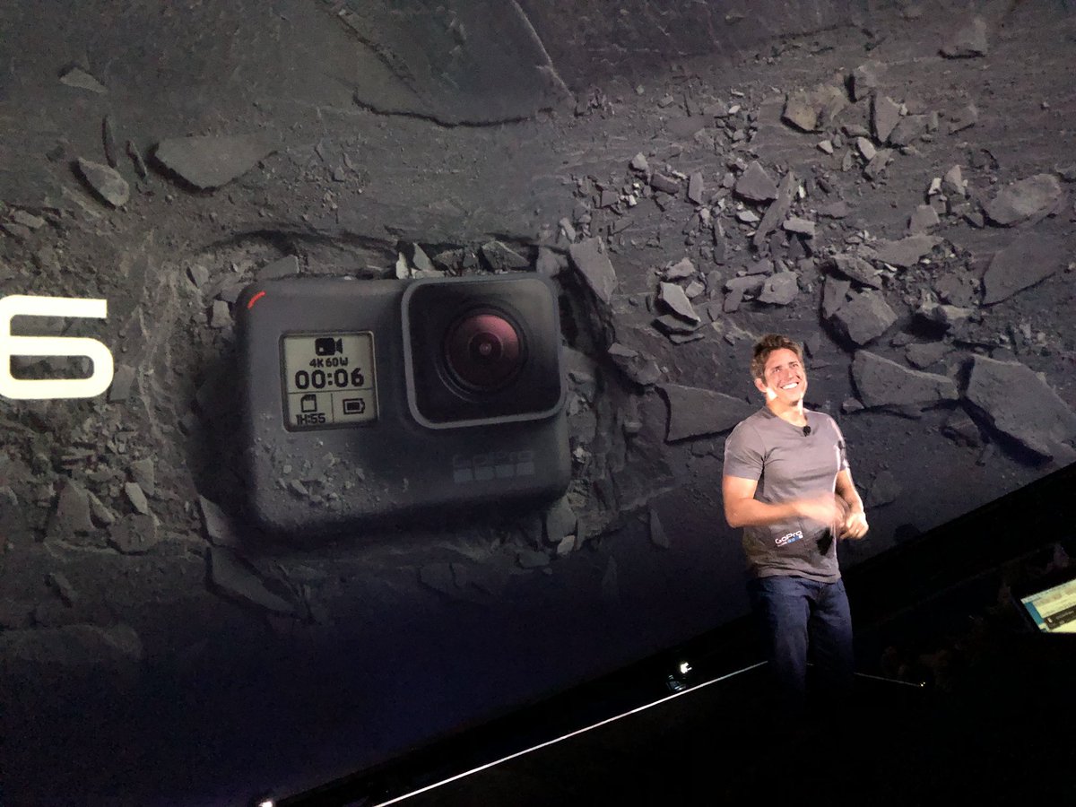 GoPro HERO 6 tambien es oficial !!! Cambiaron el procesador para videos en cámara lenta a 260cps a 1080p, mejor estabilizador y 4K a 60cps.