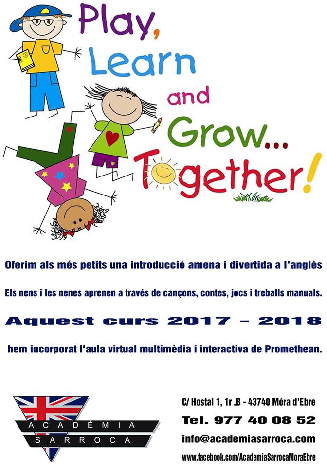 Acadèmia Sarroca Móra d'Ebre t'ofereix l'última tecnologia d'aprenentatge per als més petits, a partir de 6 anys.
moradebre.info/academies/acad…