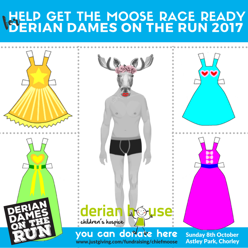 tweet_moose's tweet photo. Can you help dress our Moose ready for @DerianHouse Dames on the Run 8th October?
We'd love your support https://t.co/w2Rg5DT6r5 https://t.co/j0cDIswDHJ