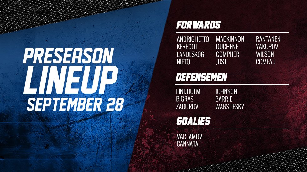 Taking the ice tonight...  #GoAvsGo https://t.co/7Gjj5Qr8iH