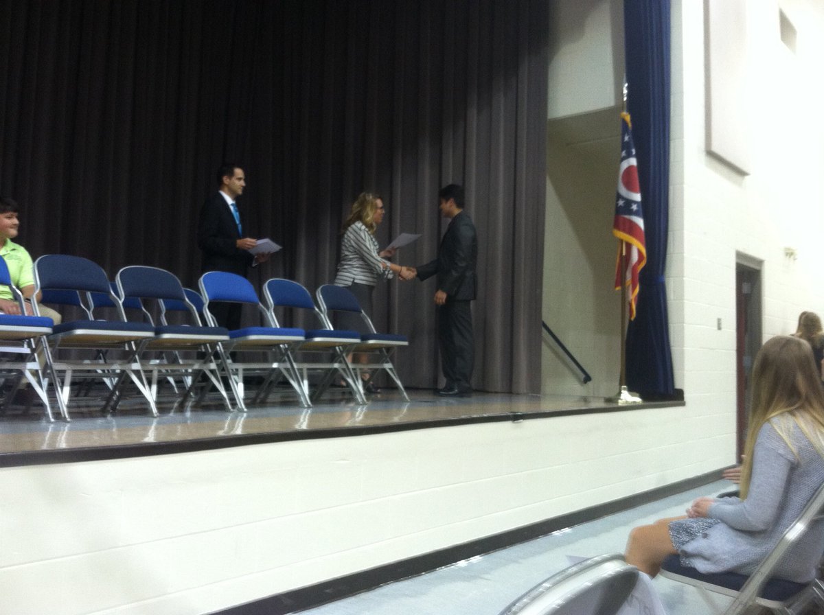 Congratulations to <a href="/Reyn_eSTEM/">Reynoldsburg eSTEM</a> senior Bhagat, who was honored at the Fairfield Career Center NTHS Awards in Cybersecurity! #reynproud