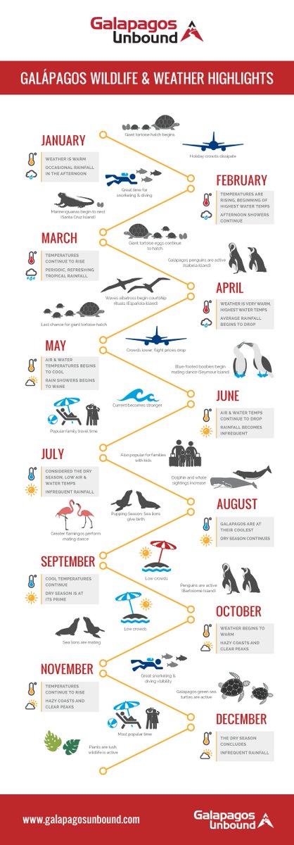 UnboundAdv's tweet image. INFOGRAPHIC: Galápagos By Season - Navigate the best time to visit, according to your travel priorities ow.ly/UUwA30fvne9