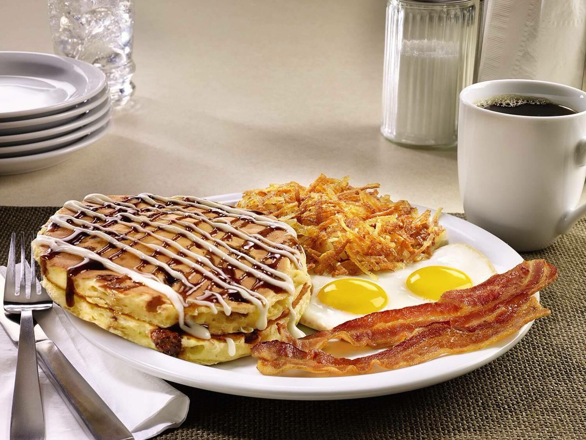 Dennys_Toronto's tweet photo. Enjoy our scrumptious Sticky Bun Pancake Breakfast at any time of the day! We are open 24/7 
#DennysToronto #DennysCanada #Dennysdiner https://t.co/agkb6DyViC