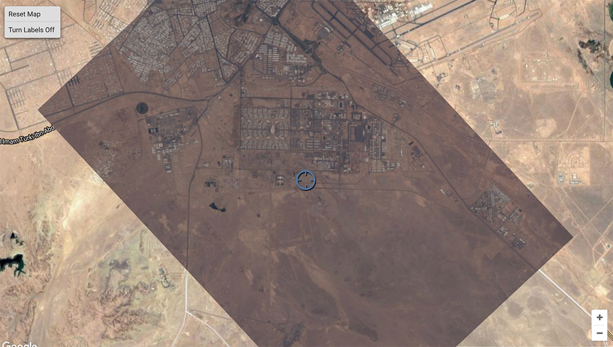 starstryder's tweet photo. I found an airport &amp; shopping mall within an overly symmetric subdivision in Saudi Arabia using #ImageDetective to look at Astronaut Photos https://t.co/SwpK86cX9Z