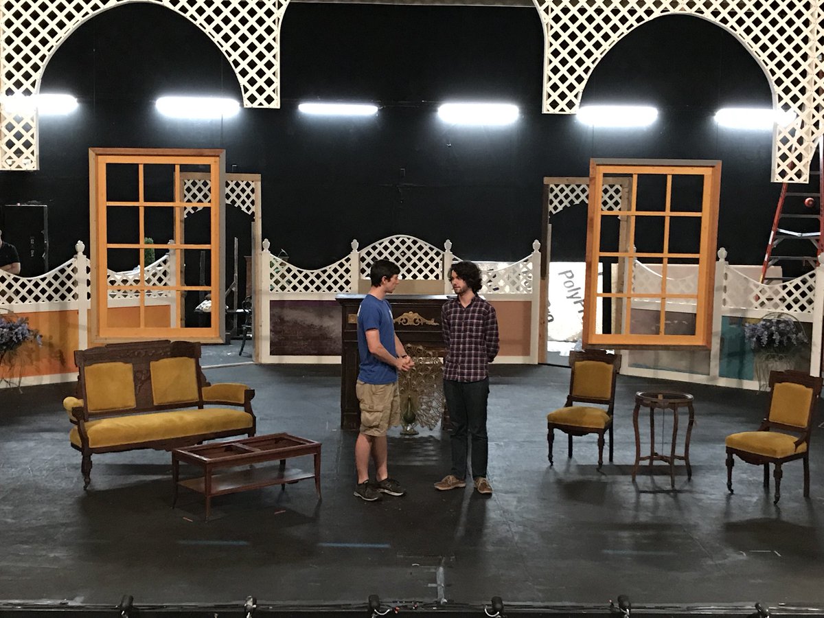 SGUTheatre's tweet photo. The Importance of Being Earnest opens one week from today! The performances and stage are taking shape! https://t.co/zdq7wP1UkJ