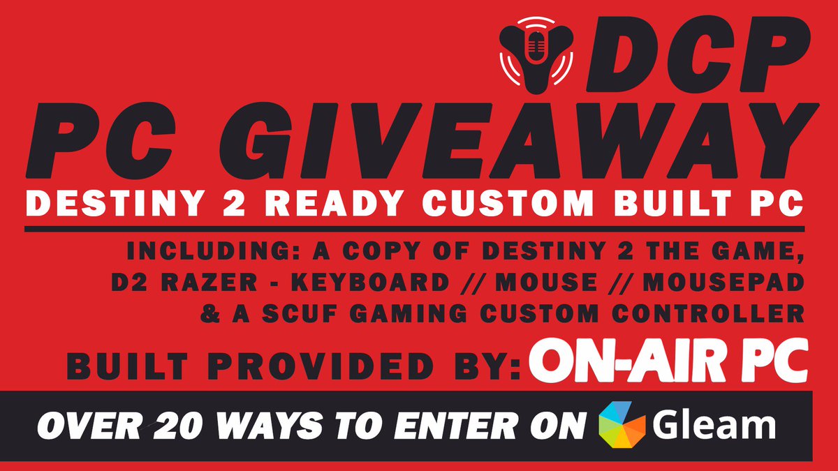 DCP_Live's tweet image. Partnering with @ScufGaming &amp;amp; @Razer to add custom Scuf &amp;amp; D2 Razor products to our awesome @onairpc1 PC giveaway ! gleam.io/E3dFL/custom-p…