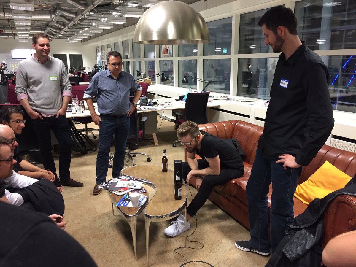 Patrick and Tobias dealing with Alexa. #aiffm