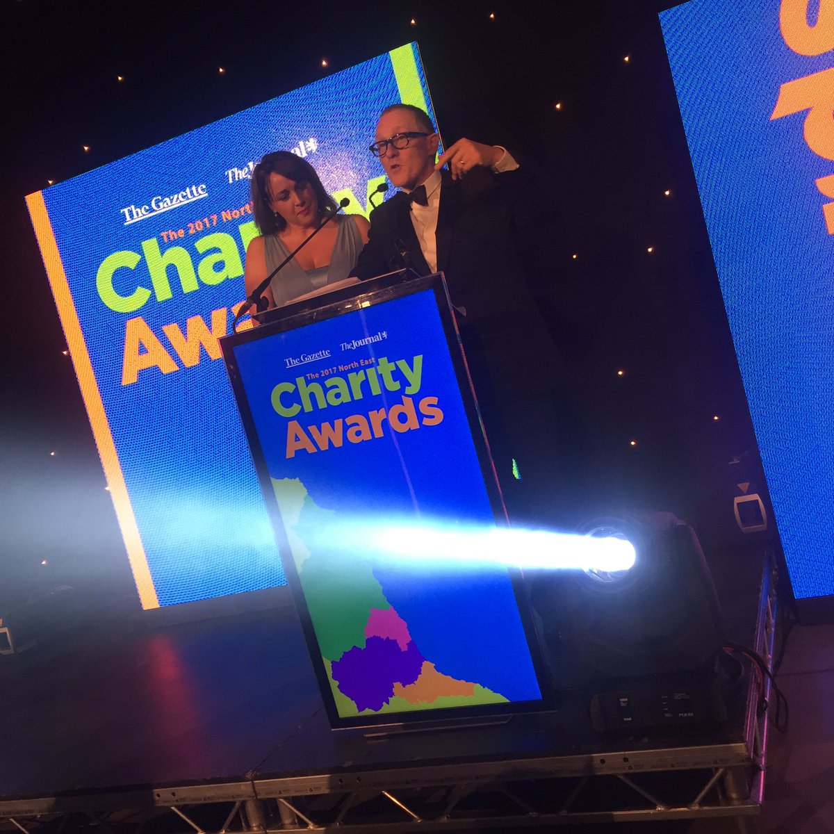 Oooo having a blast at the #necharityawards !!!