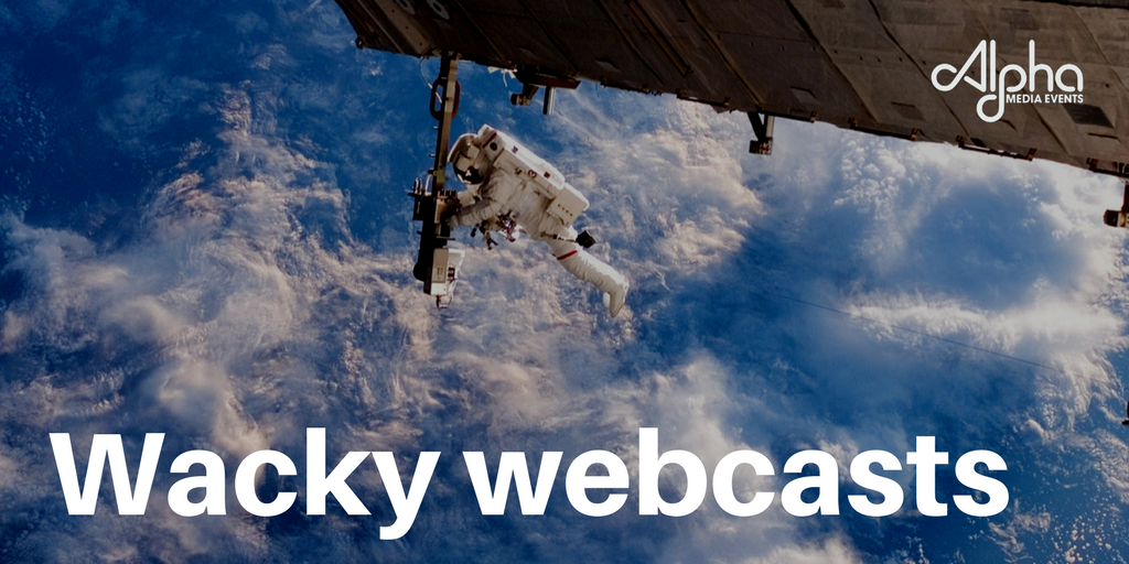 alphamediaevent's tweet photo. Wacky webcasts - four innovative live streams https://t.co/Glxw7Os6JB #livestreaming #webcasting https://t.co/2laxI7atRJ