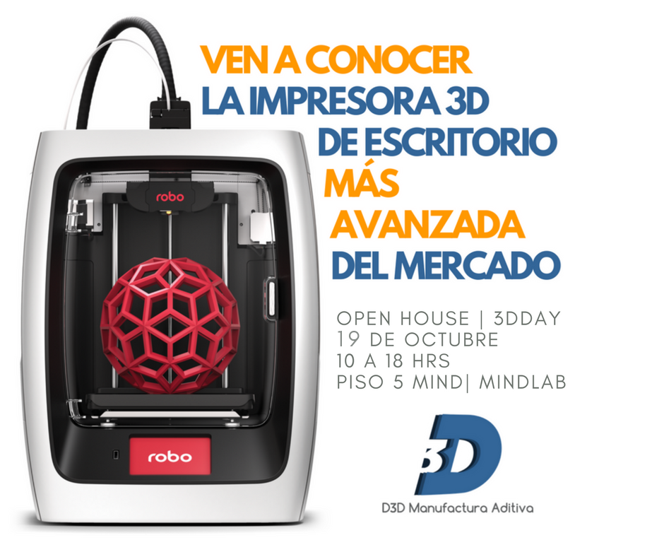 d3dmx's tweet photo. Conoce las características de la #ManufacturaAditiva @ROBO3D  y soprendéte con lo que puedes desarrollar en ella en nuestro #OPENHOUSE https://t.co/xyq9Yj7tY3