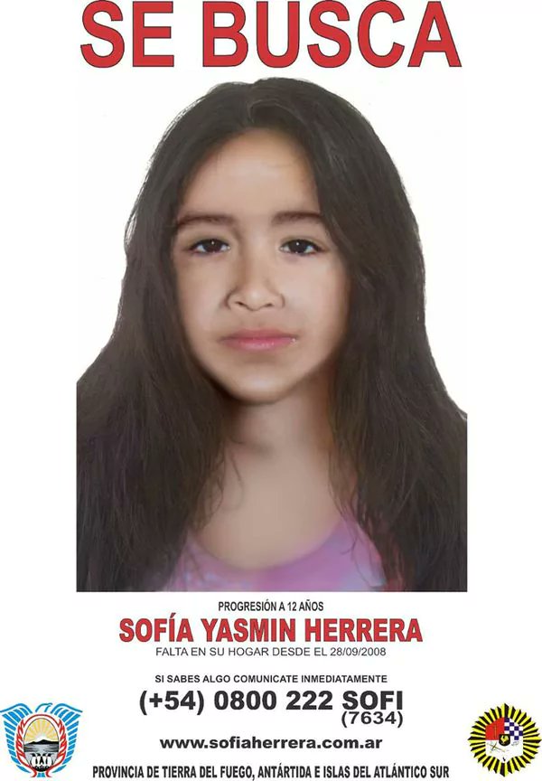 Seguimos buscando a SOFIA HERRERA. Hoy se cumplen 9 años de su desaparición