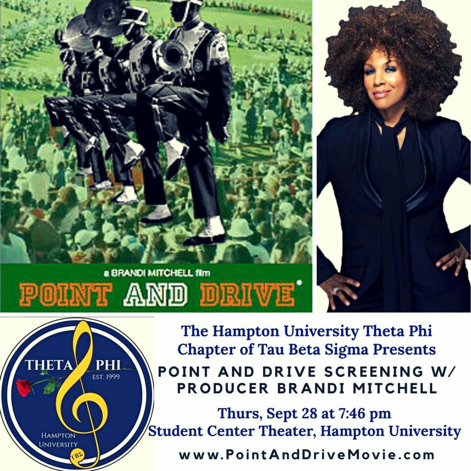 YuLoveSa5m's tweet photo. Tonight's more than a movie night! 👀 Come out to see the "Point and Drive" documentary featuring our soror and film producer #BrandiMitchell 💙💛 #TBSWEEK2017 #MOTS #itbfam https://t.co/FdzvXuxXq5