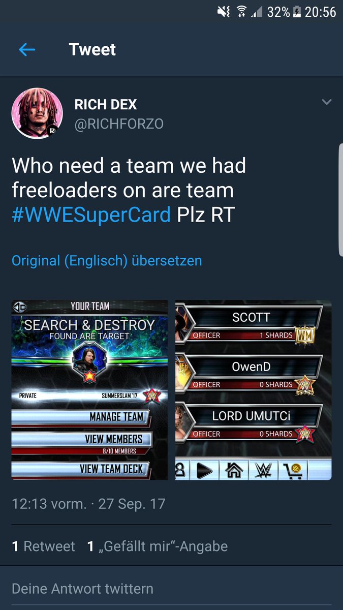 freeloaderalert's tweet image. Freeloader Nr: 21 / 22 / 23
Gaming Tag: SCOTT / OwenD / LORD UMUTCi 

#WWESuperCard 
#FreeloaderAlert 

Credits to: @Buzzking1256 &amp;amp; @RICHFORZO