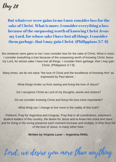Pray2020_LAC's tweet photo. But whatever were gains to me I now consider loss for the sake of Christ... Philipians 3:7-8  #CRU_lac https://t.co/MvwnVILAib