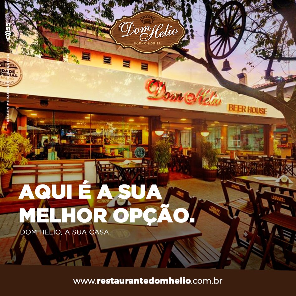 domhelio_rest's tweet photo. Venha nos visitar e conheça as três sessões de nosso restaurante: a Steak Wine, a Dom helio beer house e o ambiente Forno e Grill. #domhelio https://t.co/jtKkdA81U9