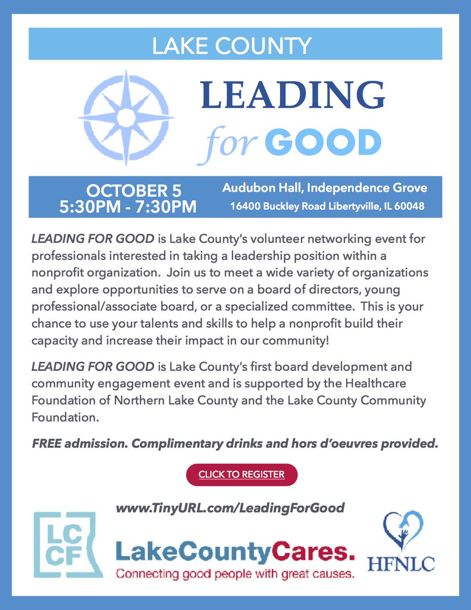 One week to "speed date" with over 30 nonprofits - do more good as a leadership volunteer on a board or committee! tinyurl.com/LeadingforGood