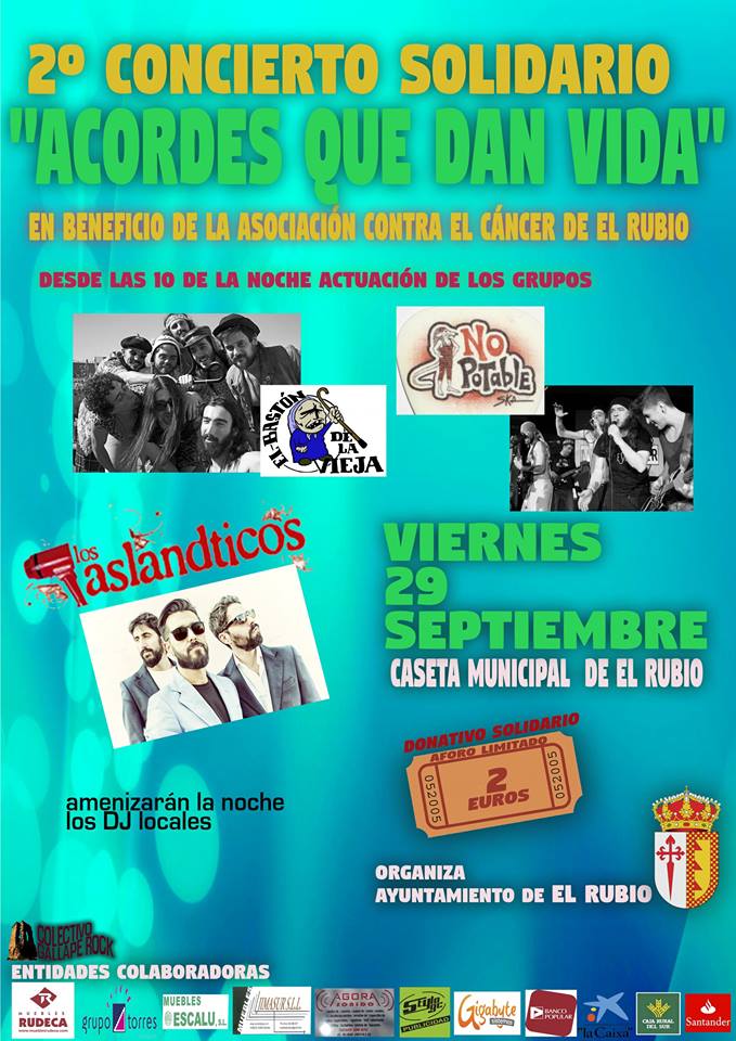 RosaTienda's tweet photo. #AcordesquedanVida a beneficio asociación contra cáncer y IX #GallapeRock #ElRubio Vía @CorazonAndaluci
https://t.co/OILdQsWnAV @rafadelafe https://t.co/bimQ0vtMBA