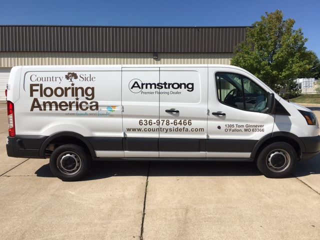 Ford Transit van graphics for Country Side Flooring.