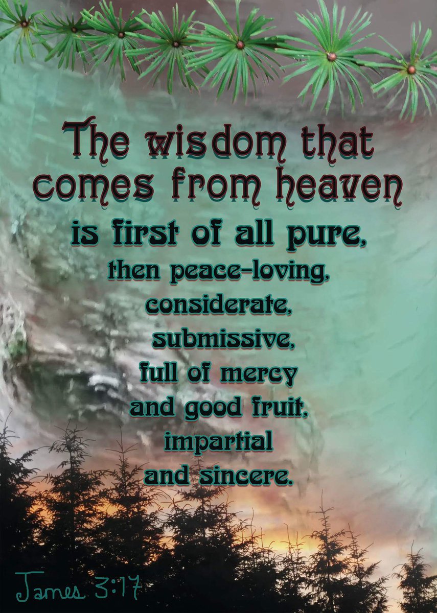 EnterWithPraise's tweet image. #James3v17 #Bibleverse #heavenlywisdom #biblewisdom #treecollage