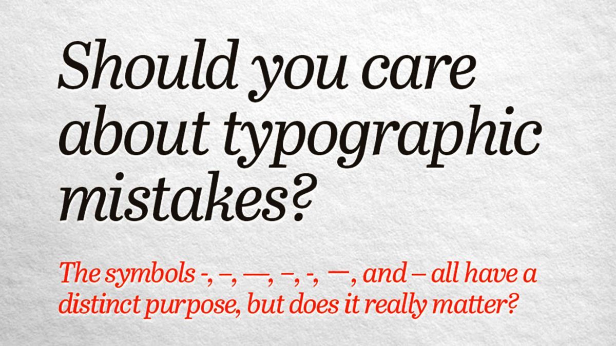 CreativeBloq's tweet photo. Should designers care about typographic mistakes? https://t.co/PMFzZIgf28 https://t.co/MF94T9oGKE