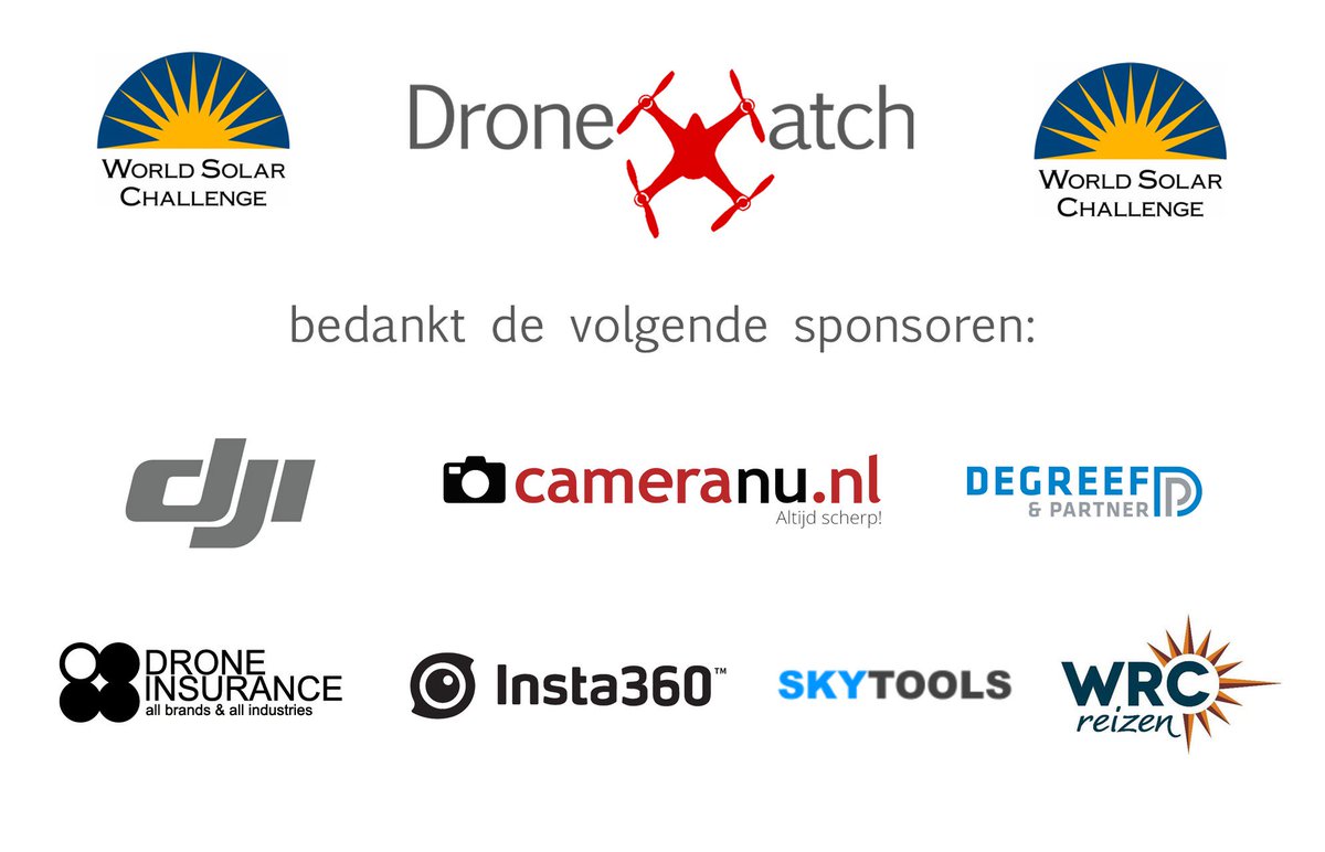 DronewatchNL's tweet image. Thnx @DJIGlobal @CameraNU_nl @Degreefpartner @InsuranceDrone @insta360 #skytools @WRCReizenGroep for supporting us during @WorldSolarChlg