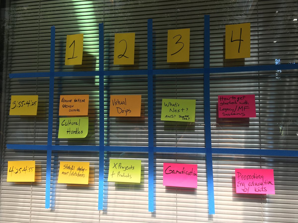 RossClanton's tweet image. Openspace topics for #devopsVZ