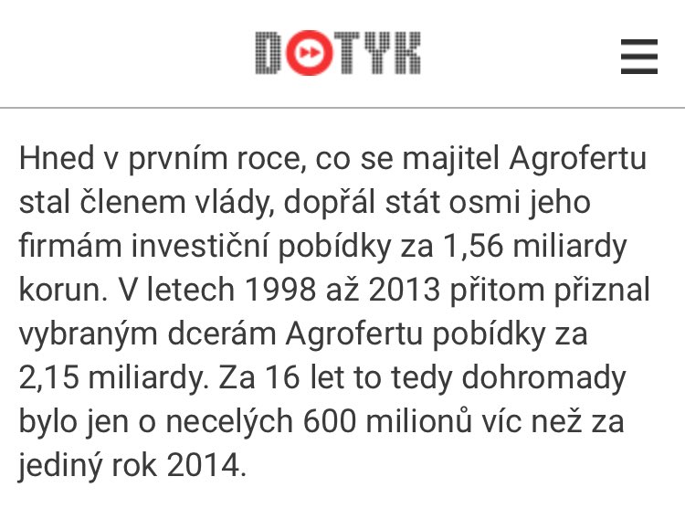 Cerha's tweet photo. .@AndrejBabis je pro zruseni investicnich pobidek. Tak jasne, on uz si je vybral... https://t.co/inlYOeMCG1