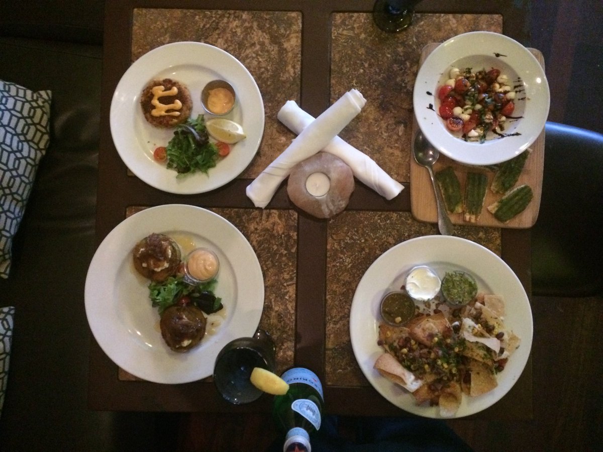 Come enjoy 1/2 off appetizers and 4.95 house wine (chard, pinot grigio, cab, and pinot noir)!