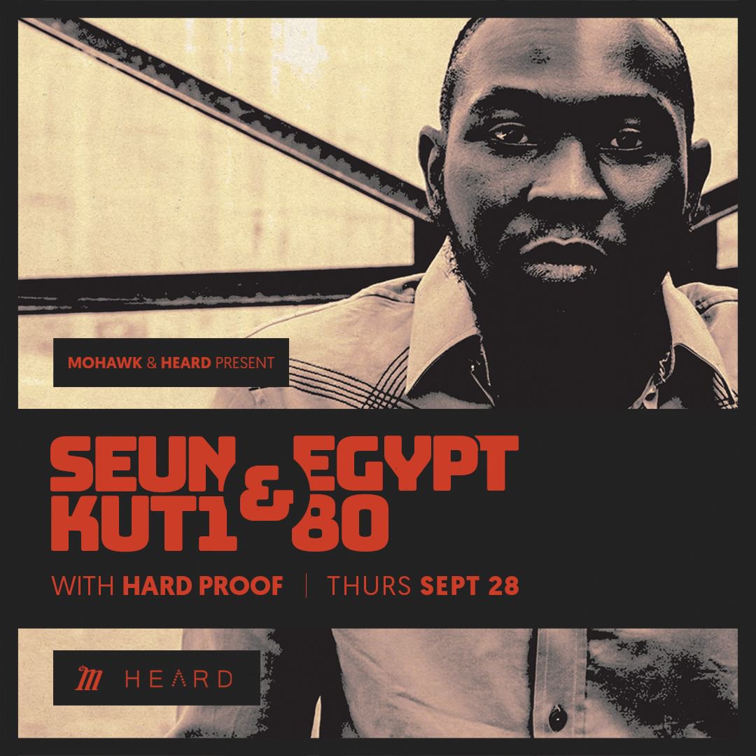 mohawkaustin's tweet photo. Tonight, outdoor: Don't miss @RealSeunKuti w/ Egypt 80 + @HardProof!
Doors open at 6:30.
Get tickets here: https://t.co/cKHJ4eJZ8S https://t.co/ScBMIp5W5m