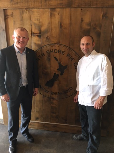 The High Commissioner of New Zealand, Daniel Mellsop, stopped by for a Pie #kiwi #newzealand #pies