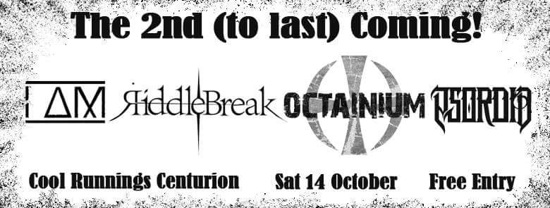Our 2nd last show ever! 🍻
With <a href="/Riddlebreak/">Riddlebreak!</a> <a href="/Iamofficialsa/">I AM</a> and <a href="/psordidband/">PSordid</a> at Cool Runnings Centurion #BeThere