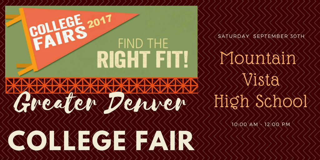 CCHSPostGrad's tweet image. Don't forget, this weekend, is the Greater Denver College Fair! Find the Right Fit for you!! Attend this Saturday from 10AM- 12PM.