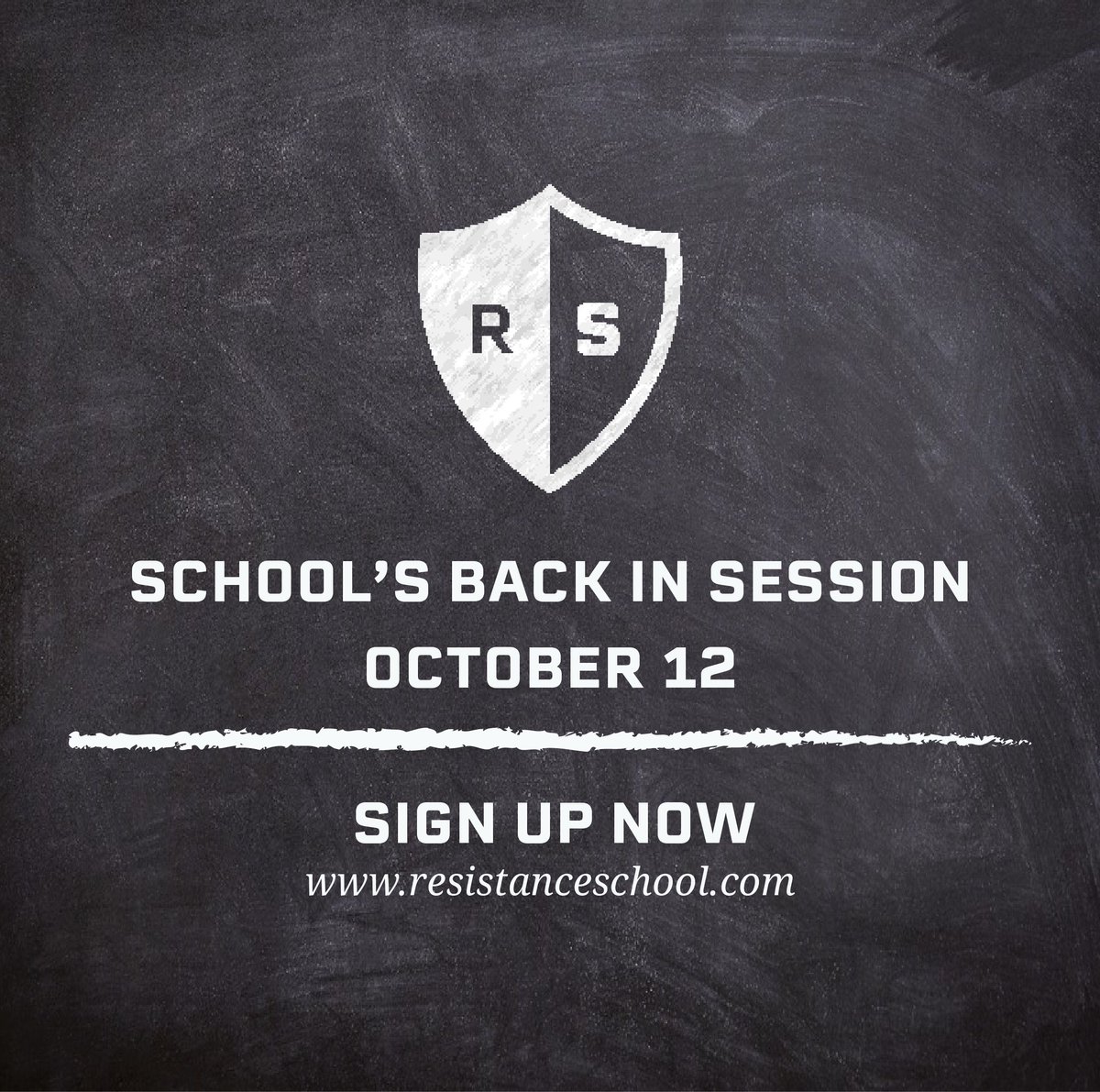 Resistance School is officially back in session! Check out the schedule for Semester Two and sign up here: bit.ly/2kamuBZ