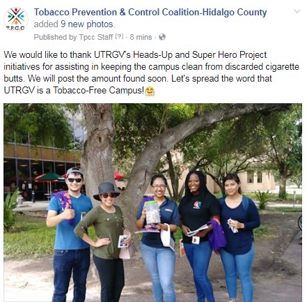 UNIDAD_TPCC's tweet photo. #utrgv #keepourcampusclean #cigarettesbuttcleanup #hidalgotpcc #ecofriendly #EnvironmentFriendly #keepourcampusbeautiful https://t.co/c20rLnVzCU