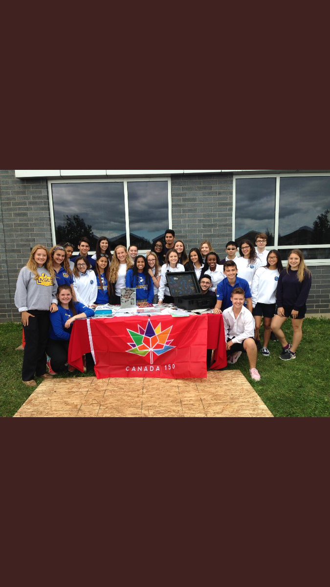 thank you to everyone who took part in our time capsule presentation today! see you in 25 years!! #2042 #STJPride #Canada150 💛💙