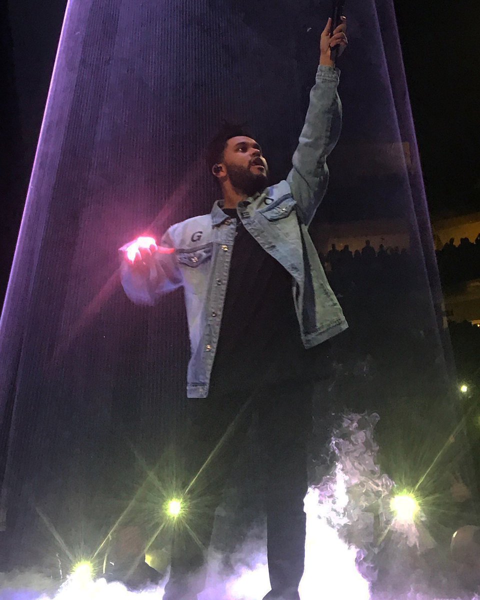 GEO on X: The Weeknd wearing a C/2 GEO marble denim jacket. https