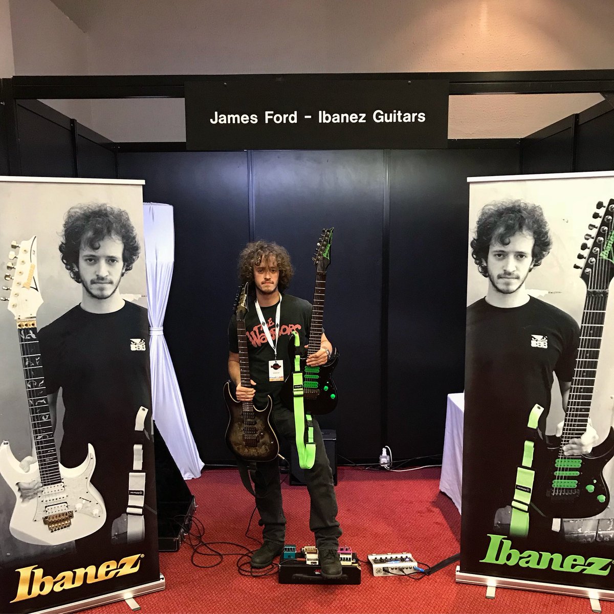 James4ord's tweet photo. “Show Ready” for The Indulgence Show @indulgence_show @ibanezofficial @ibanezuk #ibanezuk #ibanezguitars #indulgenceshow https://t.co/MiRzE1mGn2