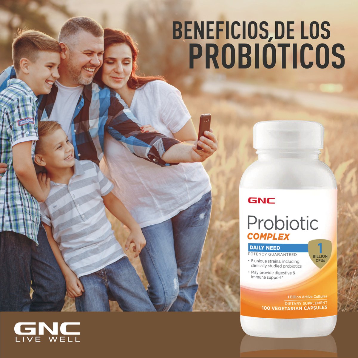 Los probióticos son bacterias buenas en el cuerpo, ayudan a respaldar una digestión saludable, el sistema inmunológico y sentirte bien. #GNC