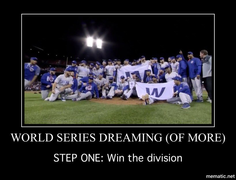 WSDreaming_Cubs's tweet photo. Your National League Central Division CHAMPIONS https://t.co/rNCp8vBbGW