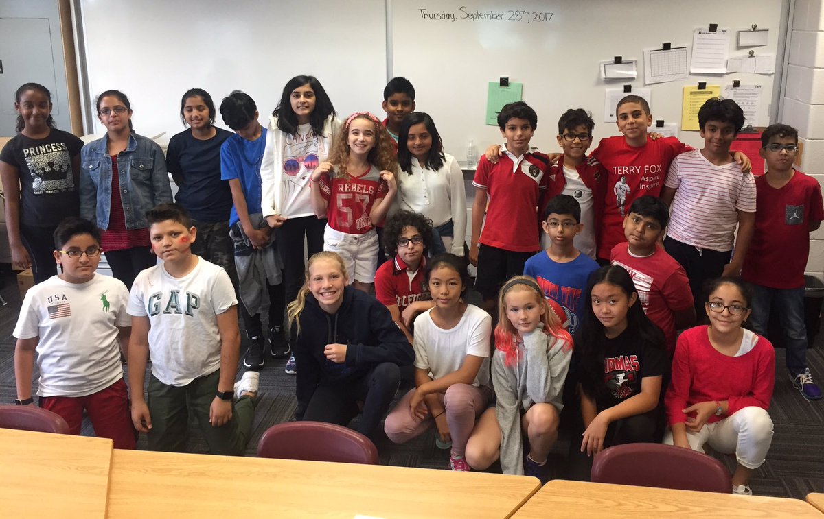 Class 611 showing their #tsmspride and wearing Red and White for the Terry Fox walk <a href="/thunderwolves98/">Thomas Street MS</a>