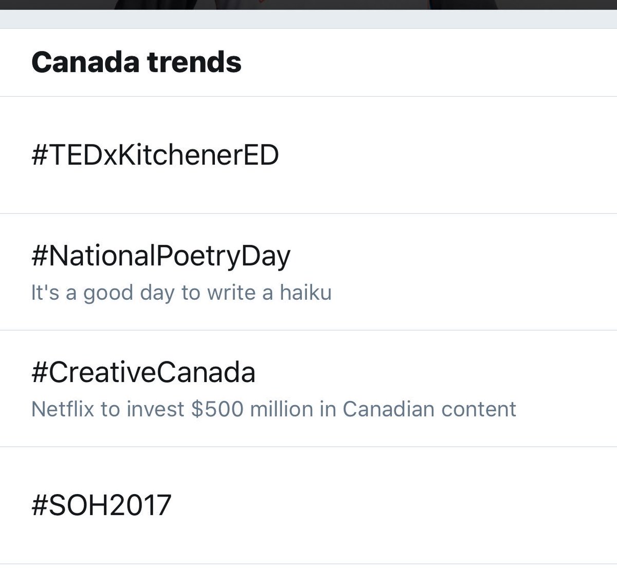 craignorriscbc's tweet photo. #TEDxKitchenerED trending number 1 in Canada! https://t.co/0HvdIrBxs5