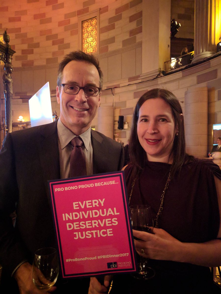 ProBonoInst's tweet photo. So excited to have @FenwickWest's Jennifer Bretan and Jed Wakefield at #PBIDinner2017 sharing why they're #probonoproud! https://t.co/4oQduU4MtB